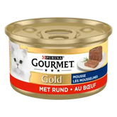 GOURMET® GOLD ALIMENT HUMIDE CHAT LES MOUSSELINES AU BOEUF 85 G